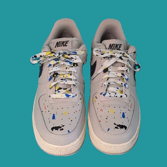 Nike Air Force 1 Low Paint Splatter Men's Size 7 Preowned - Picture 2 of 10